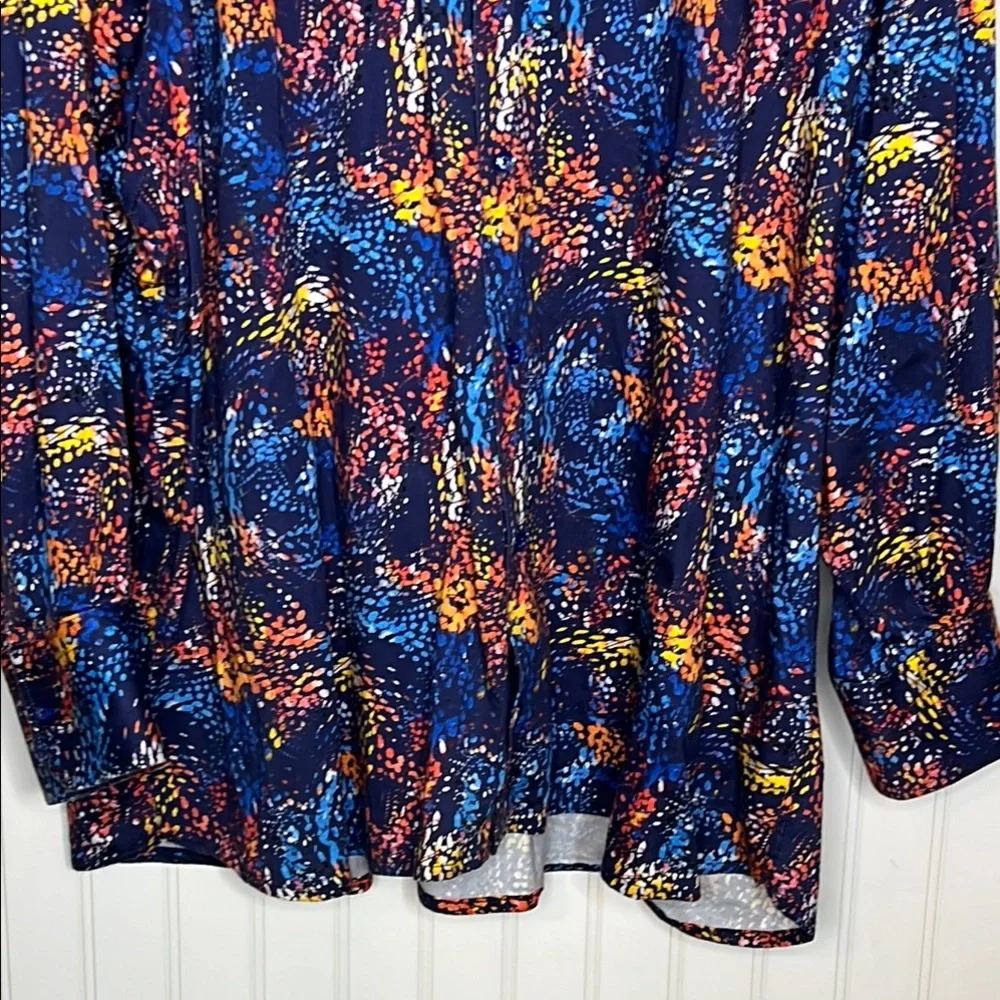 Westport Black Label Blue and Orange Long Sleeve Shirt Size 2XL - Picture 4 of 10